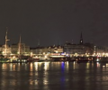 Hamburger Hafen bei Nacht