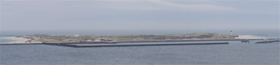 Die Düne von Helgoland aus gesehen