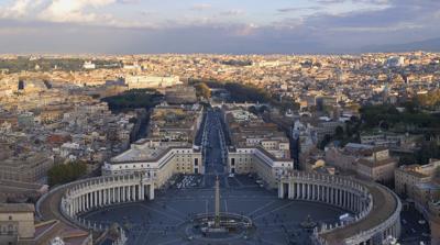 Blick über Rom und Vatikan Stadt - von Sancti Petri in Vaticano